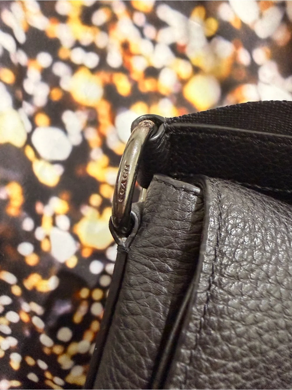 Coach Black Pebbled Leather Men's Messenger Bag